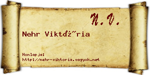 Nehr Viktória névjegykártya